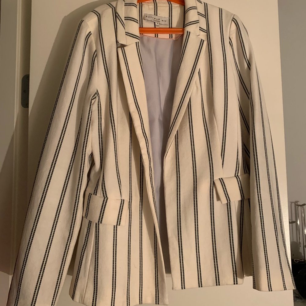 White and Black Blazer